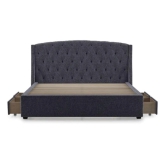 Aspen Upholstered Storage Bed (Grey King Bed Size)-Grey