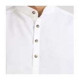 Life Roads - White Cotton Men's Shirt Style Kurta ( Pack of 1 ) - M, White