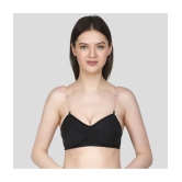 TCG - Black Cotton Blend Non Padded Womens Everyday Bra ( Pack of 2 ) - None