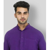 DESHBANDHU DBK - Purple Cotton Mens Regular Kurta ( Pack of 1 ) - None