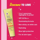 POPxo Glow Goals Illuminating Sunscreen SPF 30 PA+++ | Non-sticky  3 in 1 - Sunscreen, Highlighter & Primer For Sun-chasers (30g)