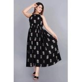 Smien - Black Rayon Womens Anarkali Kurti ( Pack of 1 ) - None