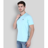 MADTEE - Turquoise Cotton Regular Fit Mens T-Shirt ( Pack of 1 ) - None