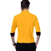 Life Roads - Yellow Cotton Slim Fit Mens Casual Shirt ( Pack of 1 ) - None