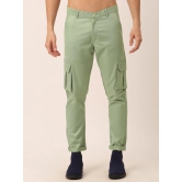 Indian Needle Mens Casual Cotton Solid Cargo Pants-32 / Green