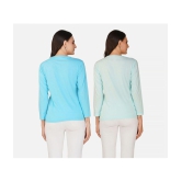 CHOZI - Blue Cotton Blend Regular Fit Women's T-Shirt ( Pack of 2 ) - None