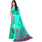 LEELAVATI - Light Green Crepe Saree With Blouse Piece ( Pack of 1 ) - Light Green