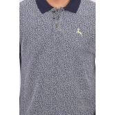 Mens Navy AOP Polo T-shirt