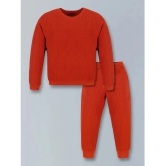 PLUM TREE - Red Cotton Boys T-Shirt & Trackpants ( Pack of 1 ) - None