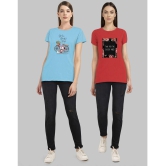 CHOZI - Multi Color Cotton Regular Fit Women's T-Shirt ( Pack of 2 ) - None