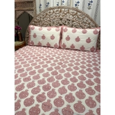 Hand Block Cotton Bedsheet | Maya Bedsheet-King