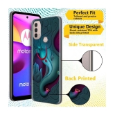 NBOX - Multicolor Silicon Printed Back Cover Compatible For Motorola Moto E40 ( Pack of 1 )