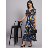 Tissu - Navy Rayon Womens Fit & Flare Dress ( Pack of 1 ) - None