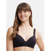 Jockey FE57 Wirefree Padded Super Combed Cotton Elastane Full Coverage Lounge Bra - Black - None