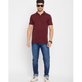 UNIBERRY Cotton Regular Fit Solid Half Sleeves Mens Polo T Shirt - Maroon ( Pack of 1 ) - None