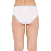 Clovia Pack of 1 Cotton Solid Womens Thongs ( White ) - None