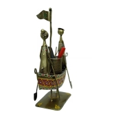 Lucky Handicraft -  Iron Boat Pen Holder Showpiece for Home decor, multicolor 13 x 12.75 inch