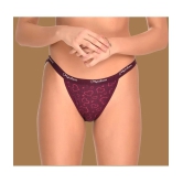 Madam - Wine panty Cotton Printed Womens Bikini ( Pack of 1 ) - None