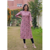 Vbuyz Rayon Printed Straight Womens Kurti - Pink ( Pack of 1 ) - None