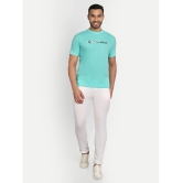 Zeffit - Sea Green Cotton Blend Regular Fit Mens T-Shirt ( Pack of 1 ) - None