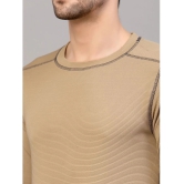 Rigo Polyester Slim Fit Self Design Full Sleeves Mens T-Shirt - Beige ( Pack of 1 ) - None