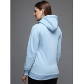 eWools.in Cotton Blend Womens Hooded Sweatshirt ( Blue ) - None