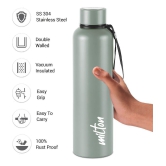 Milton Aura 1000 Thermosteel Bottle, 1.05 Litre, Grey | 24 Hours Hot and Cold | Easy to Carry | Rust & Leak Proof | Tea | Coffee | Office| Gym | Home | Kitchen | Hiking | Trekking | Travel B