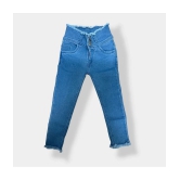 ICONIC ME- Kids Girls 3 button Plain Denim Jeans | Premium Denim Jeans - None