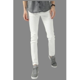 HALOGEN - White Denim Skinny Fit Men's Jeans ( Pack of 1 ) - None