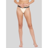 ILRASO - Beige Nylon Solid Women's Thongs ( Pack of 1 ) - None