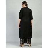 PrettyPlus by Desinoor - Black Straight Rayon Women''s Stitched Salwar Suit ( Pack of 1 ) - None