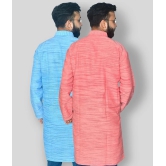 DESHBANDHU DBK - Multicolor Cotton Mens Regular Kurta ( Pack of 2 ) - None