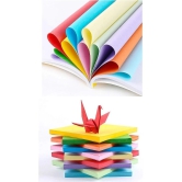 Eclet 40 pcs Color Sheets (180-240 GSM) Copy Printing Papers/Art and Craft Paper A4 Sheets Double Sided Colored Origami Folding School, Office Stationery (Multi Coloured)