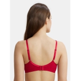 Jockey 1242 Wirefree Non Padded Super Combed Cotton Elastane Cross Over Everyday Bra - Red Love - None