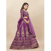 JULEE Purple Silk Girls Lehenga Choli Set ( Pack of 1 ) - None