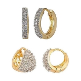 Zeneme Combo of American Diamond Earrings