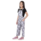 Kids Cave - Grey Cotton Girls Dungarees ( ) - None