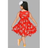 OFLINE SELCTION Rayon Frock For Girls ( Pack of 1 , Red ) - None