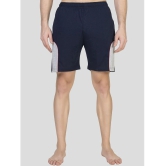 Zeffit - Navy Cotton Blend Mens Shorts ( Pack of 1 ) - None