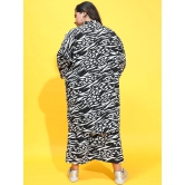 Oxolloxo Plus Size Printed Shawl Neck Shrug With Trouser