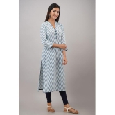 FabbibaPrints - Blue Cotton Women's Straight Kurti ( Pack of 1 ) - None