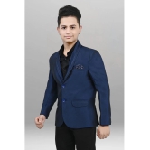 J D Creation - Royal Blue Cotton Blend Boys Blazer ( Pack of 1 ) - None