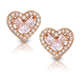 VIVASTRI Rose Gold Stud Earrings ( Pack of 1 ) - Rose Gold