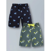 PLUM TREE - Navy Cotton Boys Shorts ( Pack of 2 ) - None