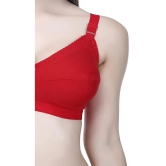 Elina Red Cotton Non Padded Womens Minimizer Bra ( Pack of 1 ) - None