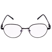 Hrinkar Trending Eyeglasses: Black Oval Optical Spectacle Frame For Men & Women |HFRM-BK-19015