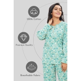 Women Full Sleeves Knit Cotton Pyjama Set-2XL