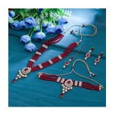 Sukkhi - Maroon Alloy Necklace Set ( Pack of 1 ) - Maroon