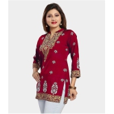 Meher Impex - Red Crepe Women''s Tunic ( Pack of 1 ) - None