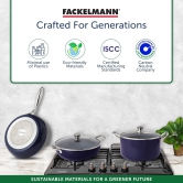 FACKELMANN Ceramic Nonstick Fry Pan 18cm | German Technology | Non-Toxic| PFOA, BPA & Cadmium-Free | Induction Base - All Stoves | Even Heating, Easy Release | Dosa Pan, Egg Pan.